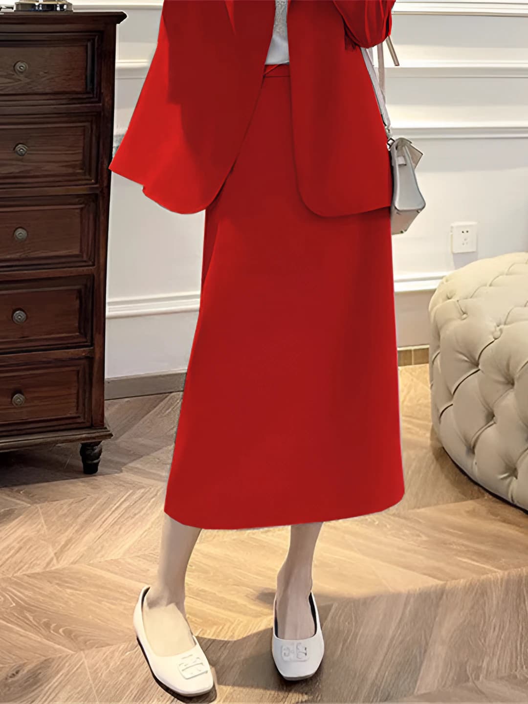 Red skirt