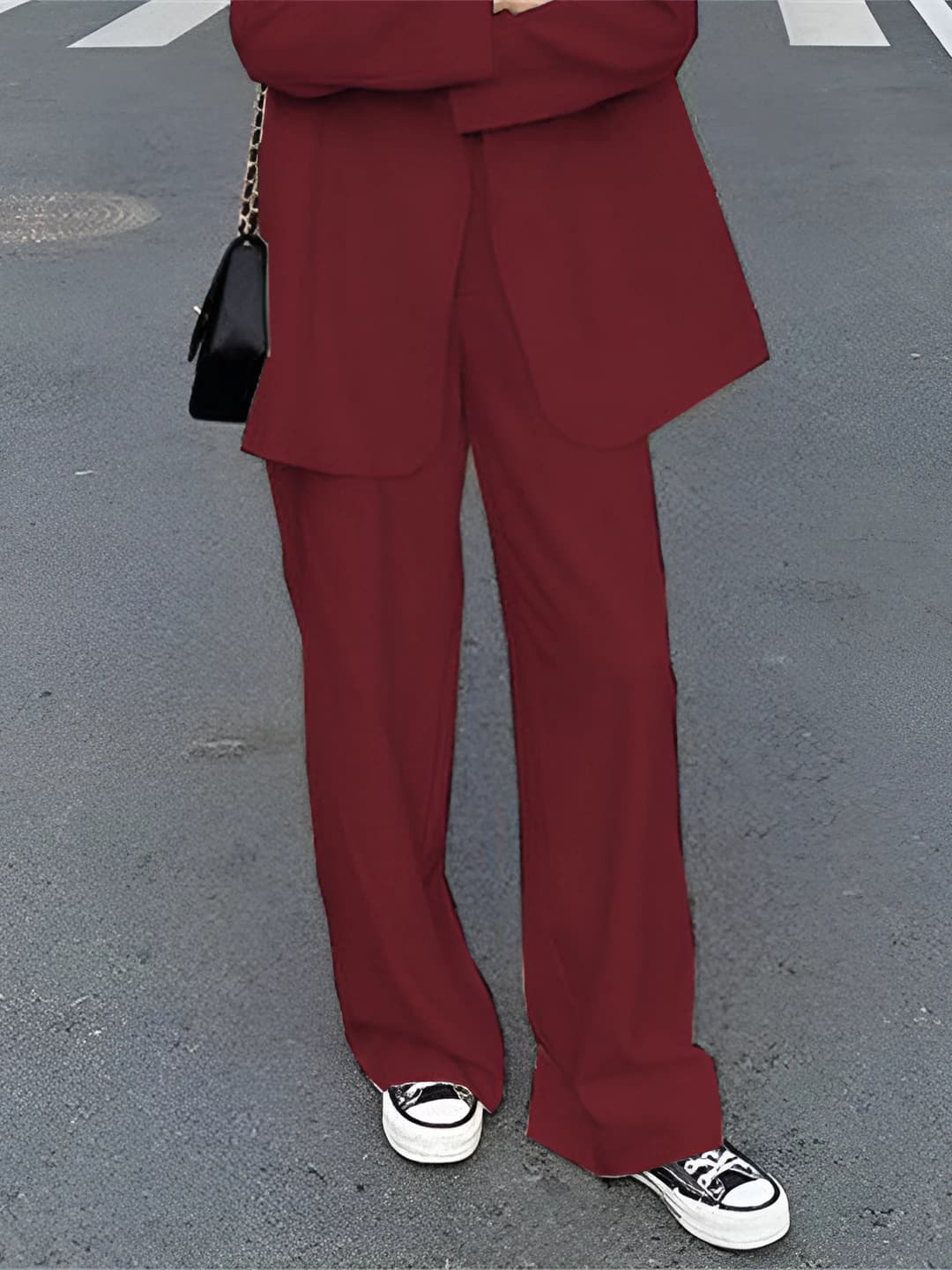 Бордовые брюки
