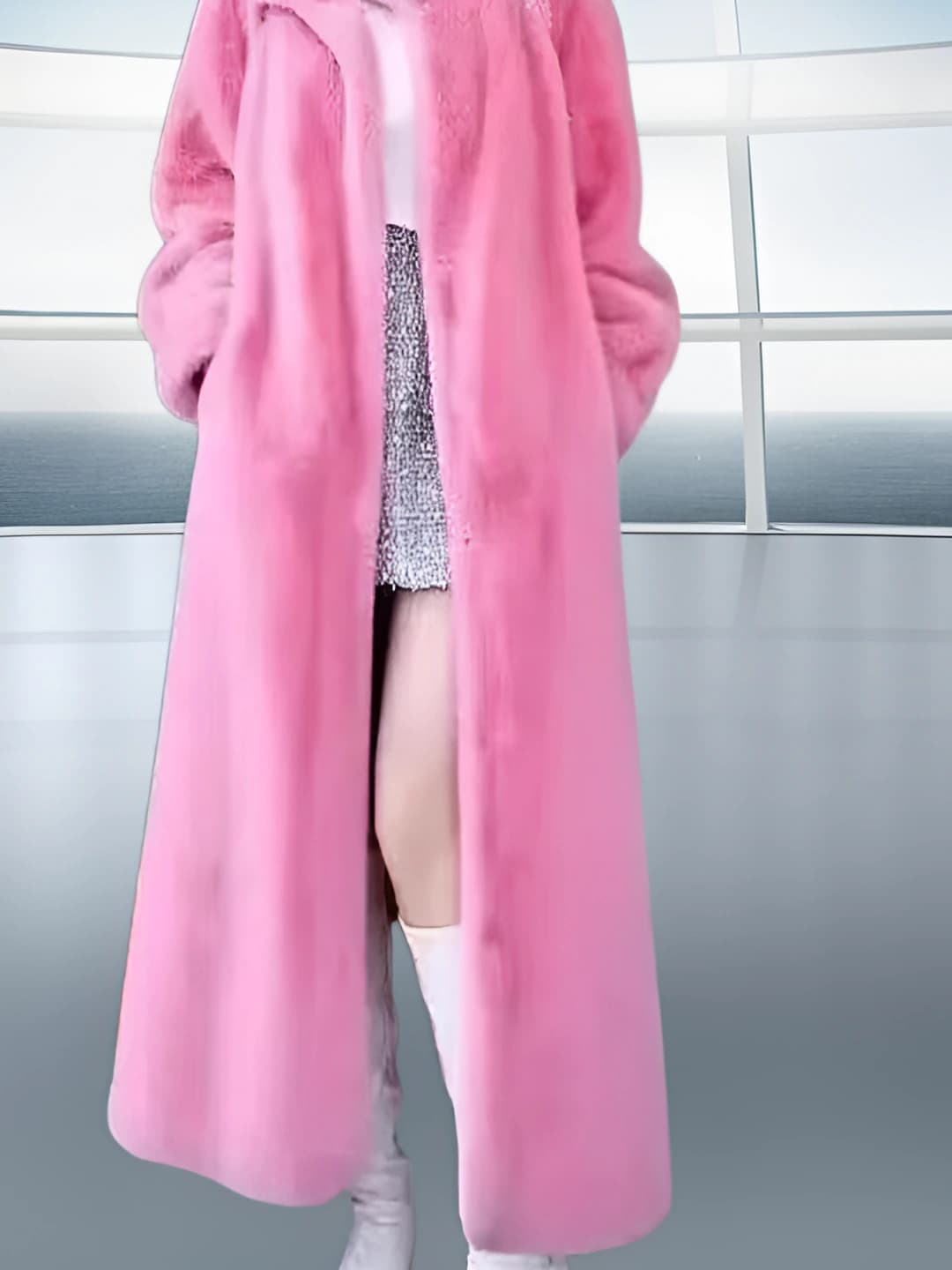 Peach pink, thickened