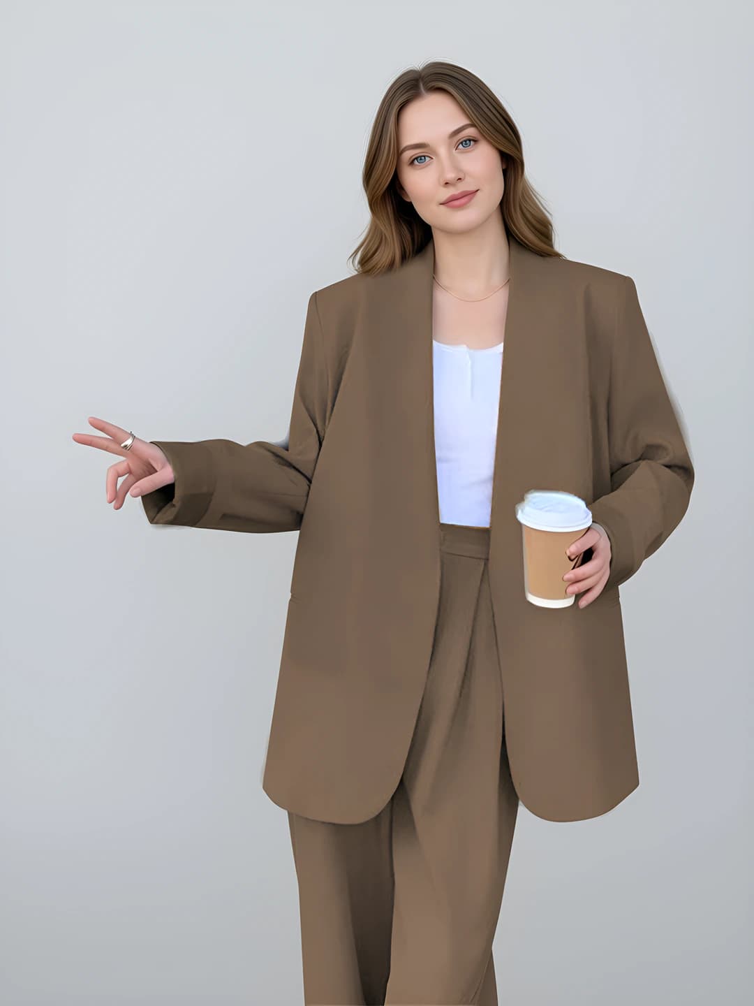 Khaki [pants+suit]