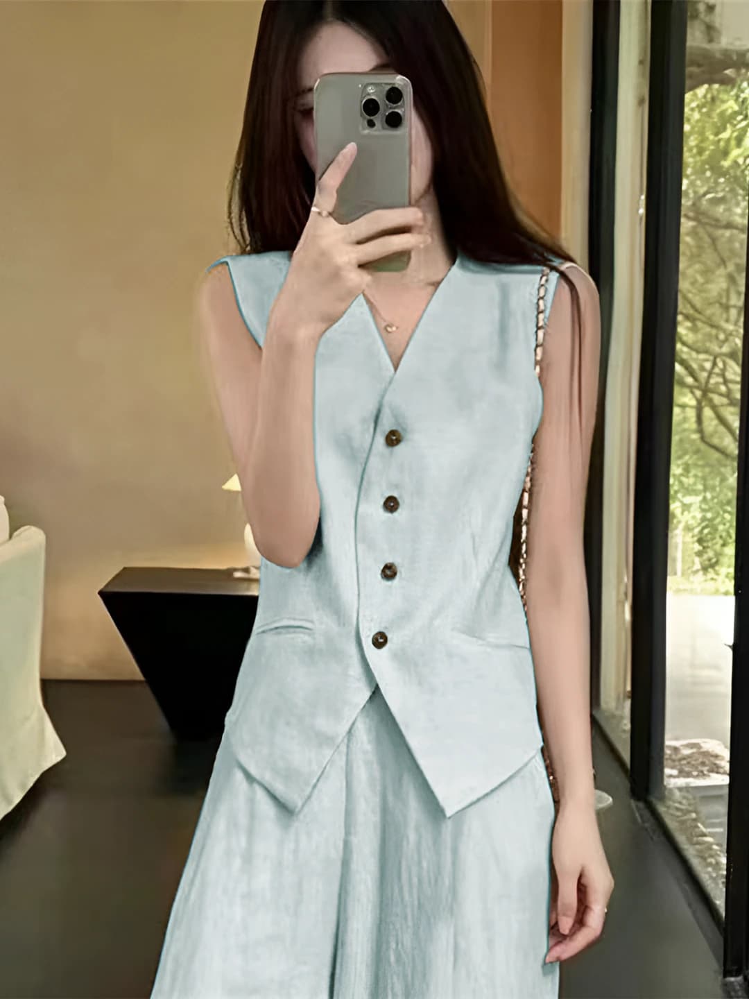 Light blue — vest