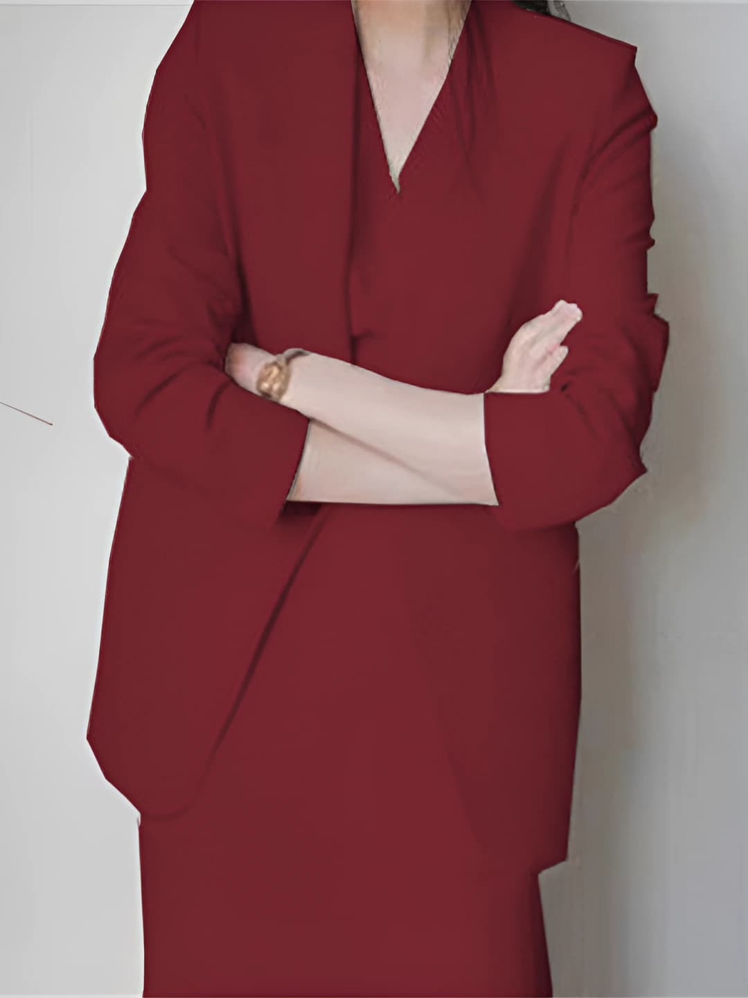 Wine red [dress + suit]