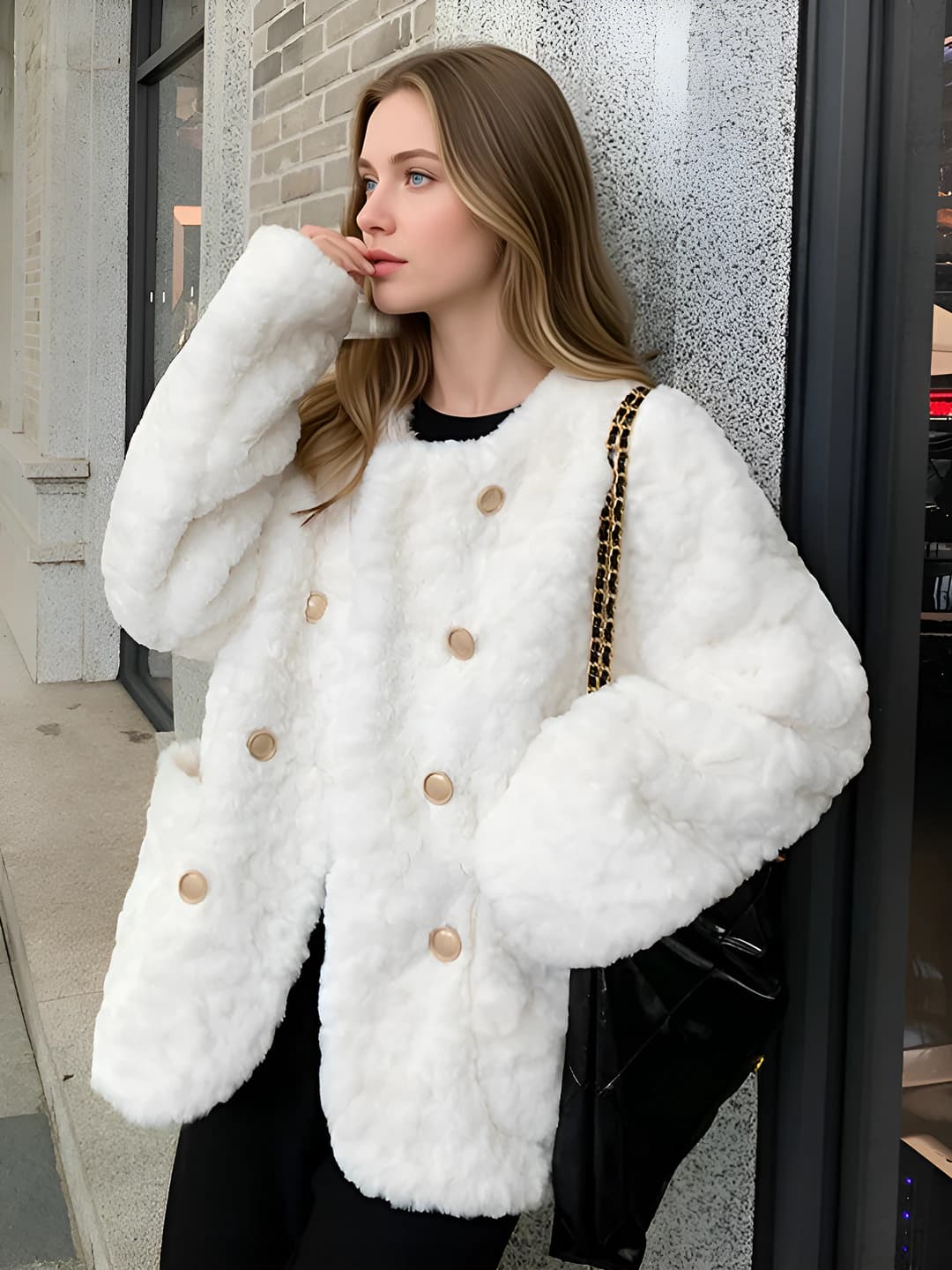 White, with added cotton