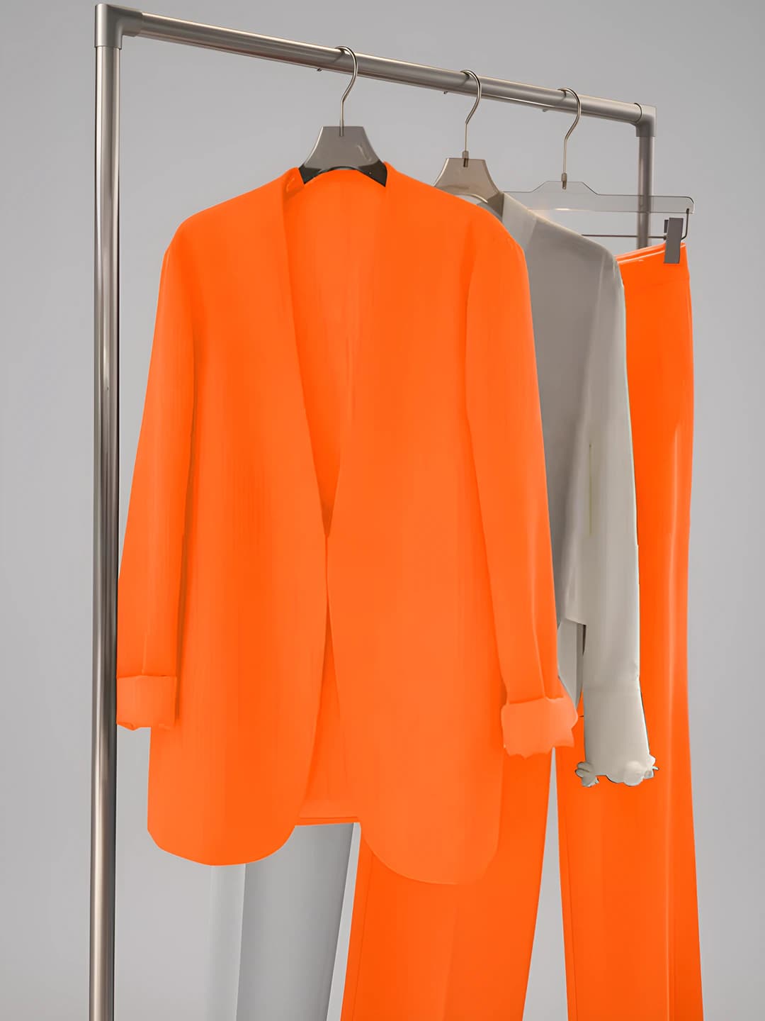 Orange-pink [pants+suit]