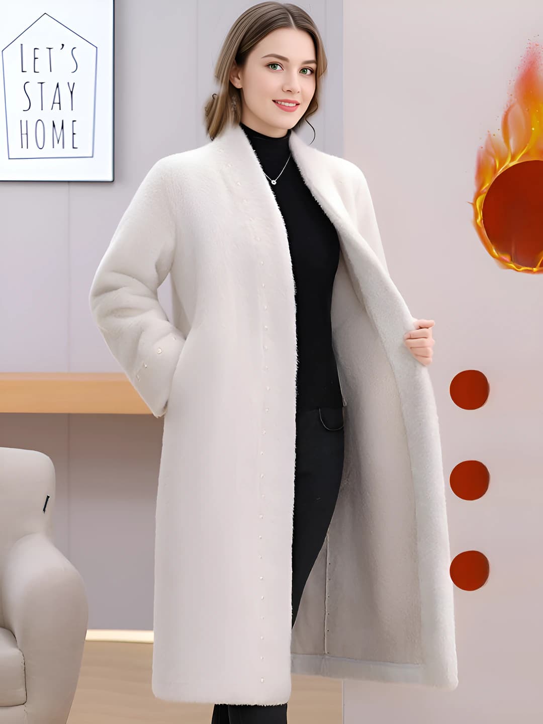 Beige shearling