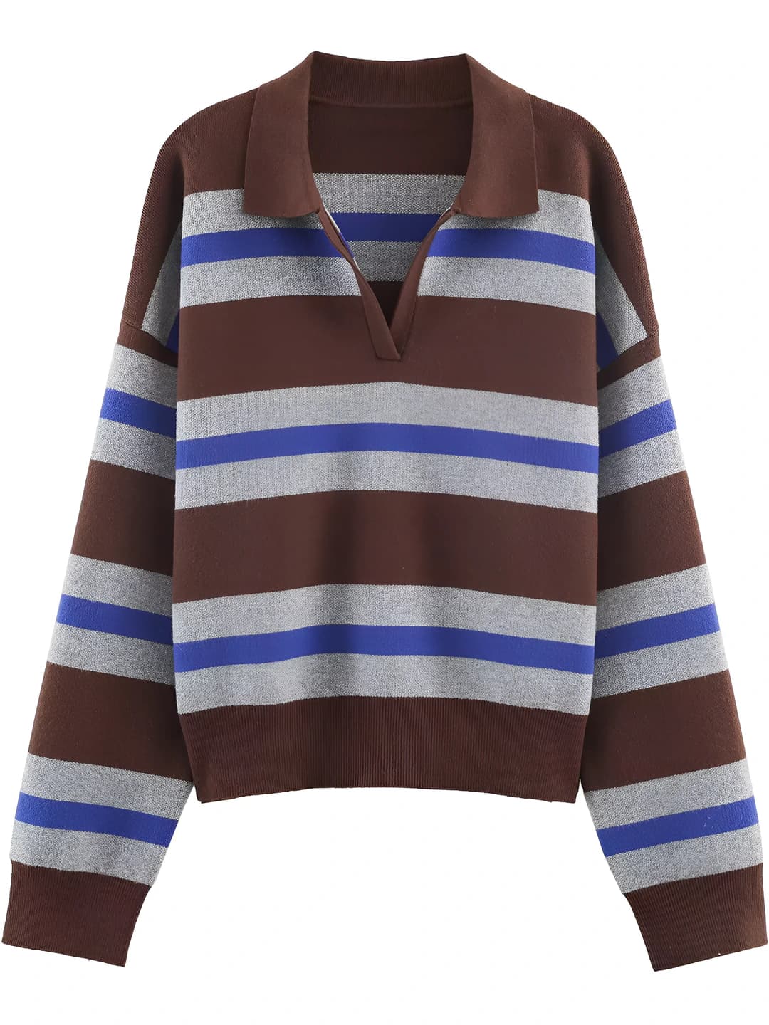 Coffee-grey-blue stripes