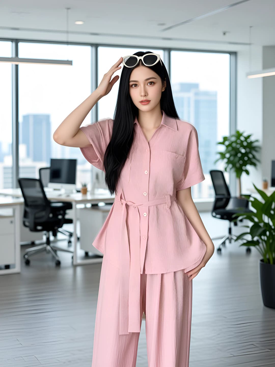 Pink—short sleeves
