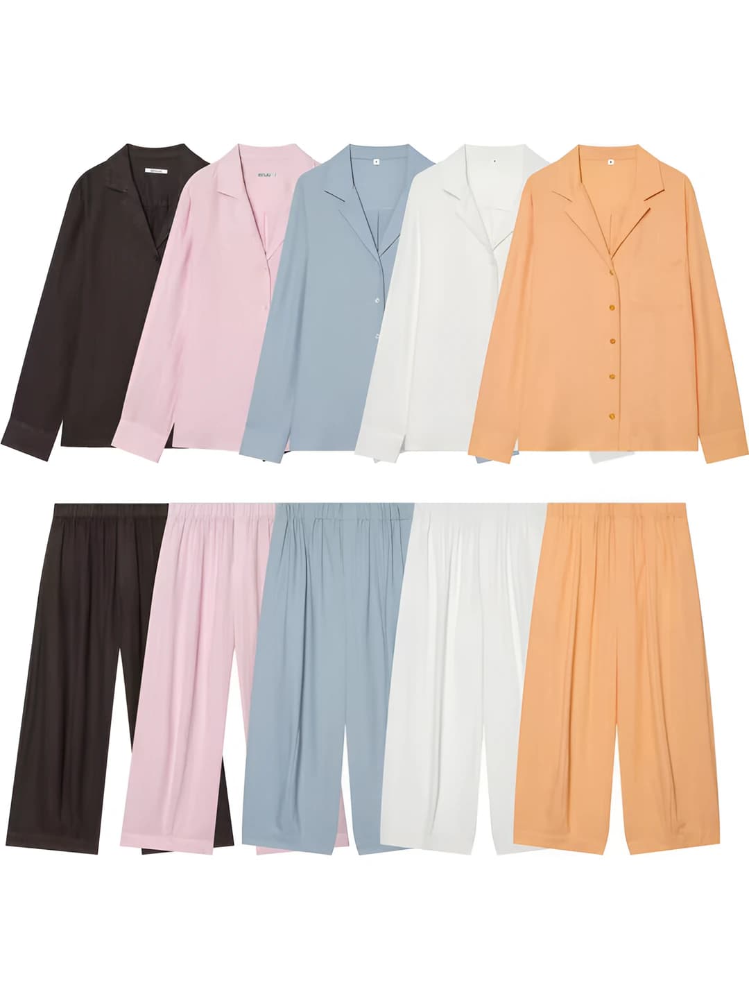 Women's loose fit breathable pajama set (shirt top and pants)