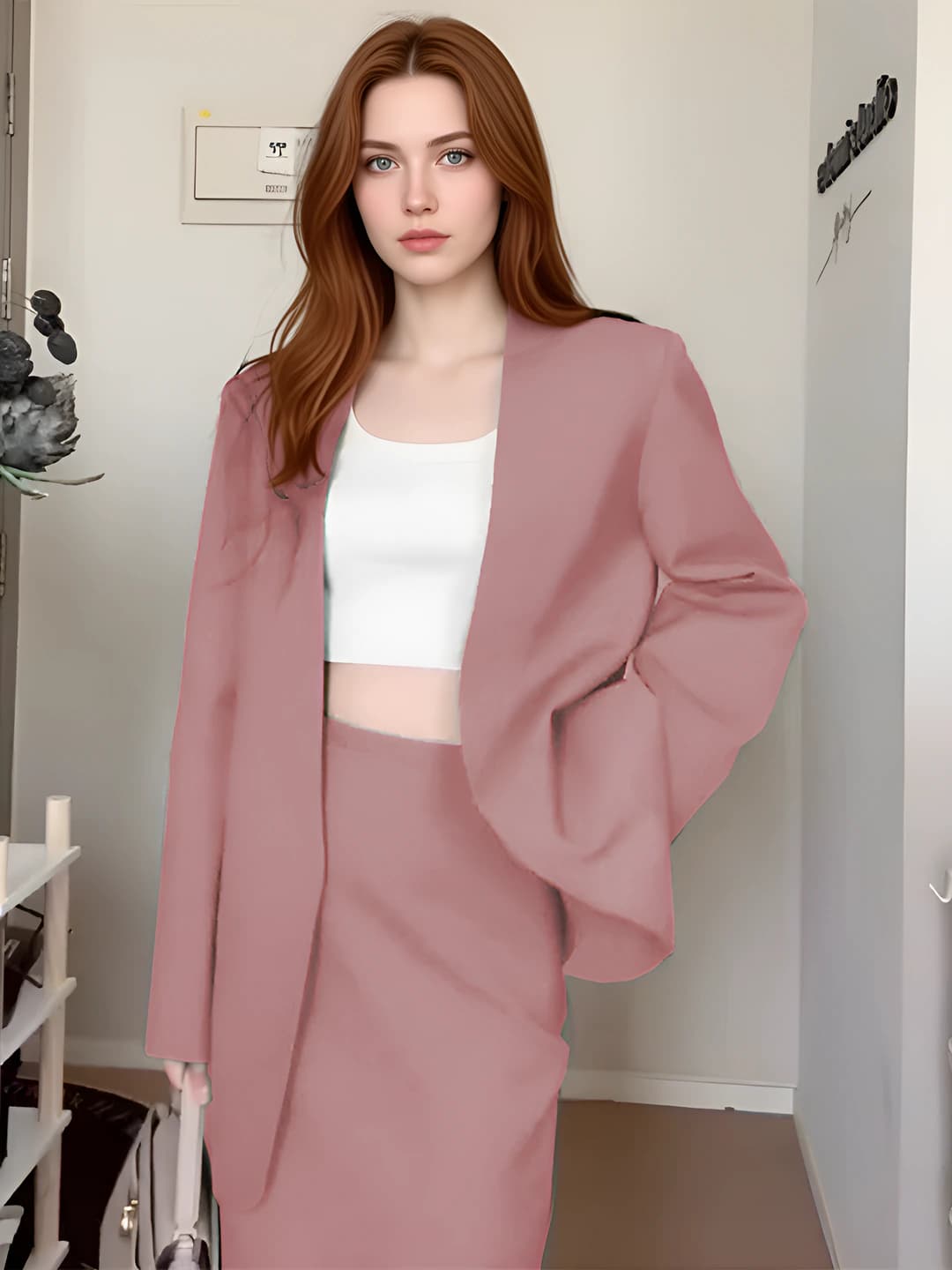 Pink suit