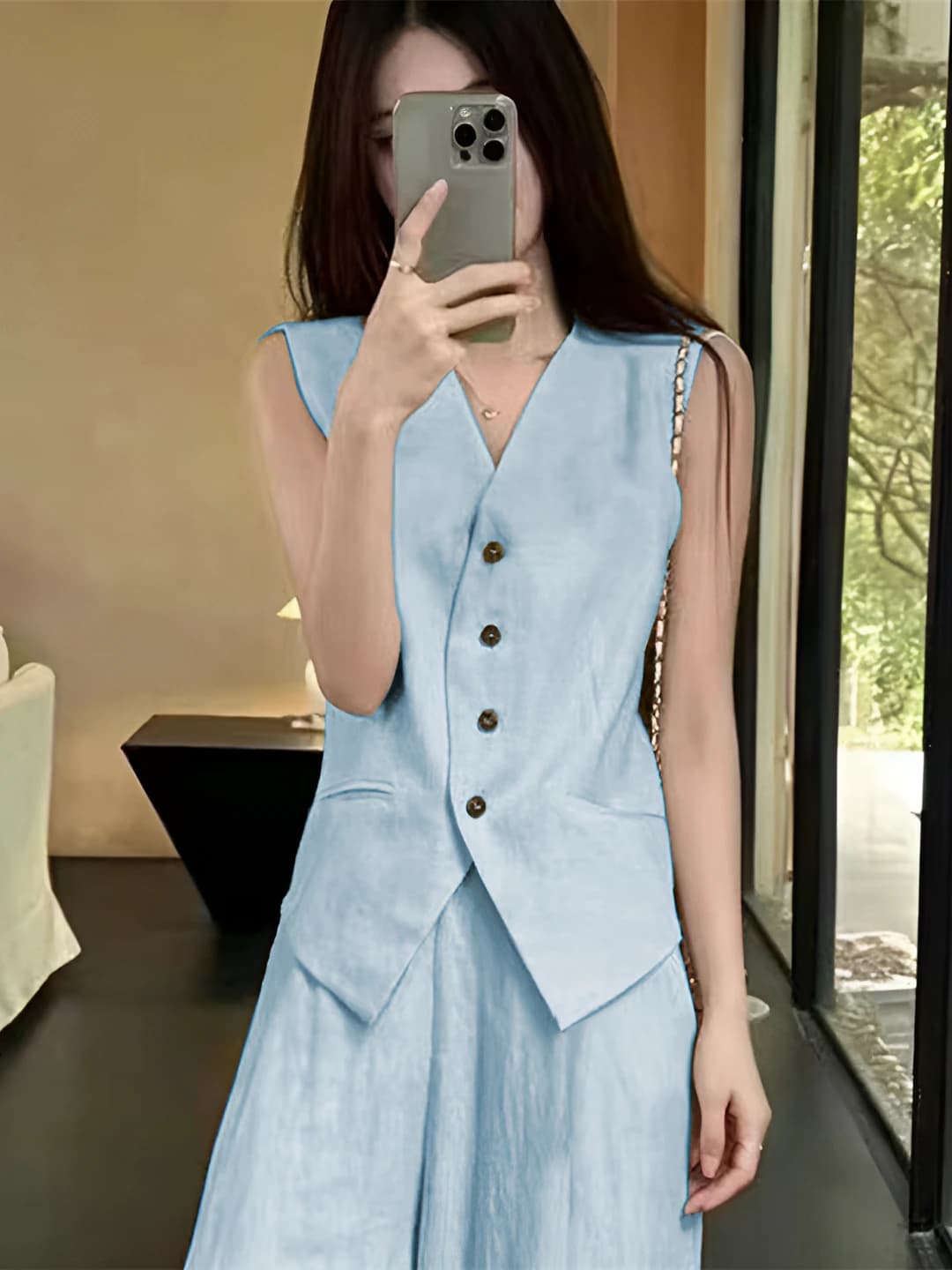 Sky blue — vest