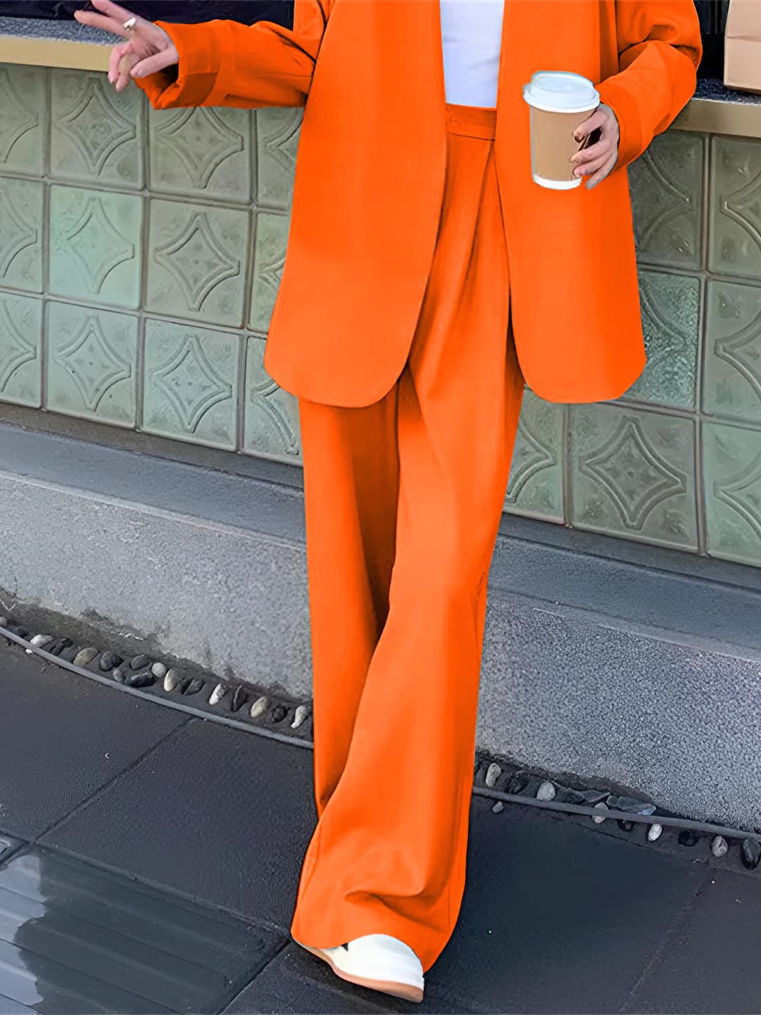 Orange-pink pants