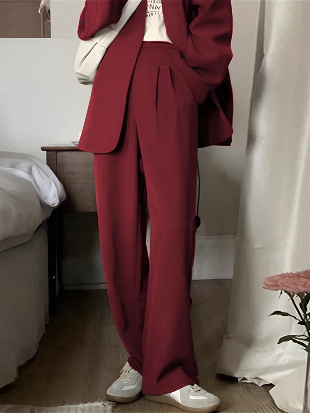 Wine red pants