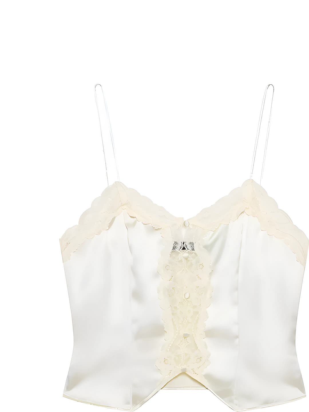 Women's lace corset top, slim fit, cropped, for summer