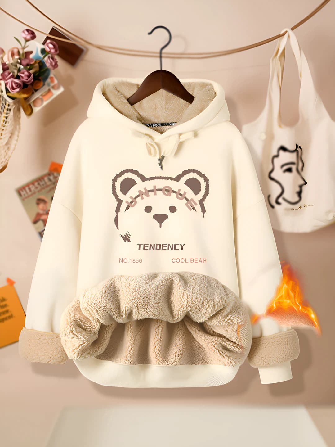 Beige (Dull Bear) lamb wool