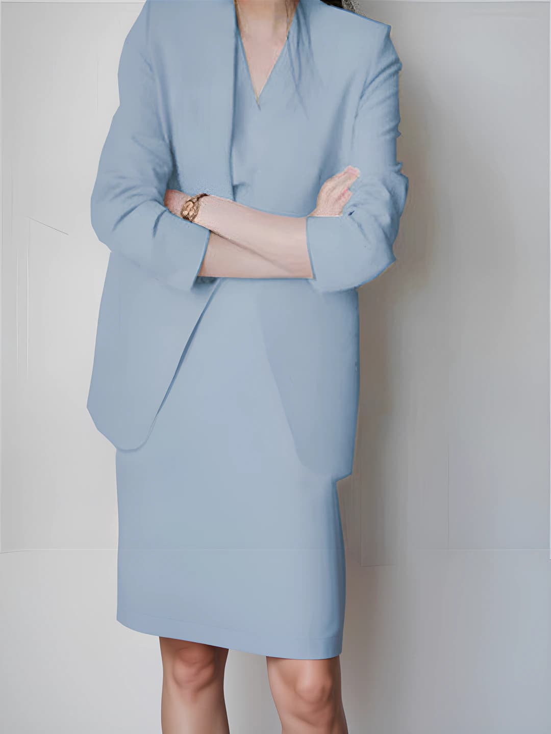 Blue [dress + suit]