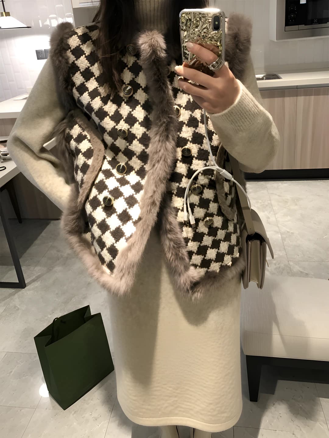 Кофейный, утеплённый