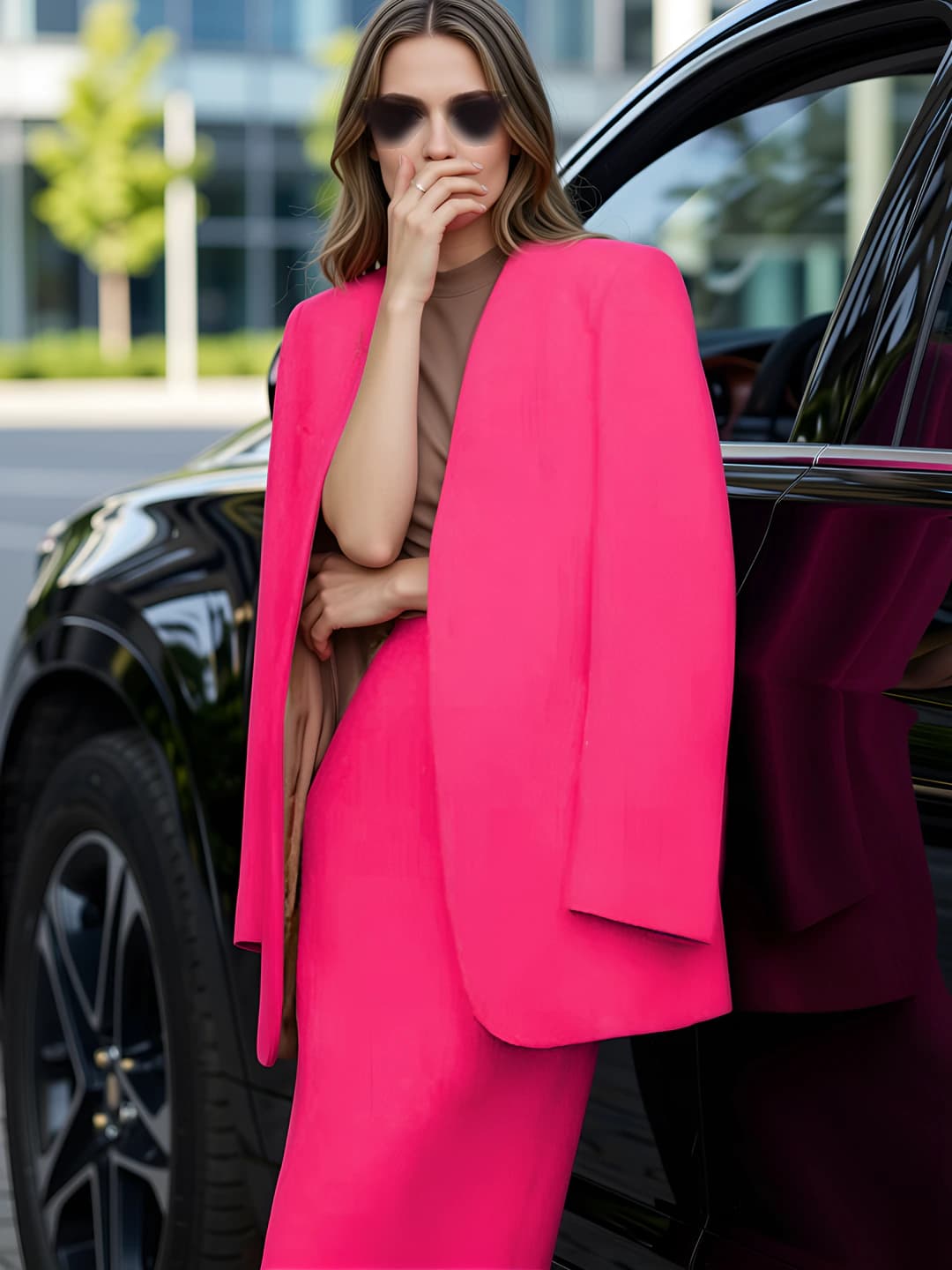 Rose red [dress + suit]