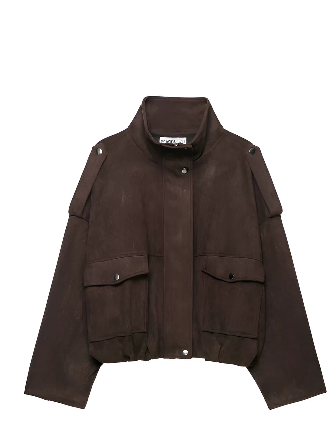 Women's 3D patterned, lapel collar, long sleeve, zip closure, polyester, mid-length, regular fit, street style, demiseason jacket