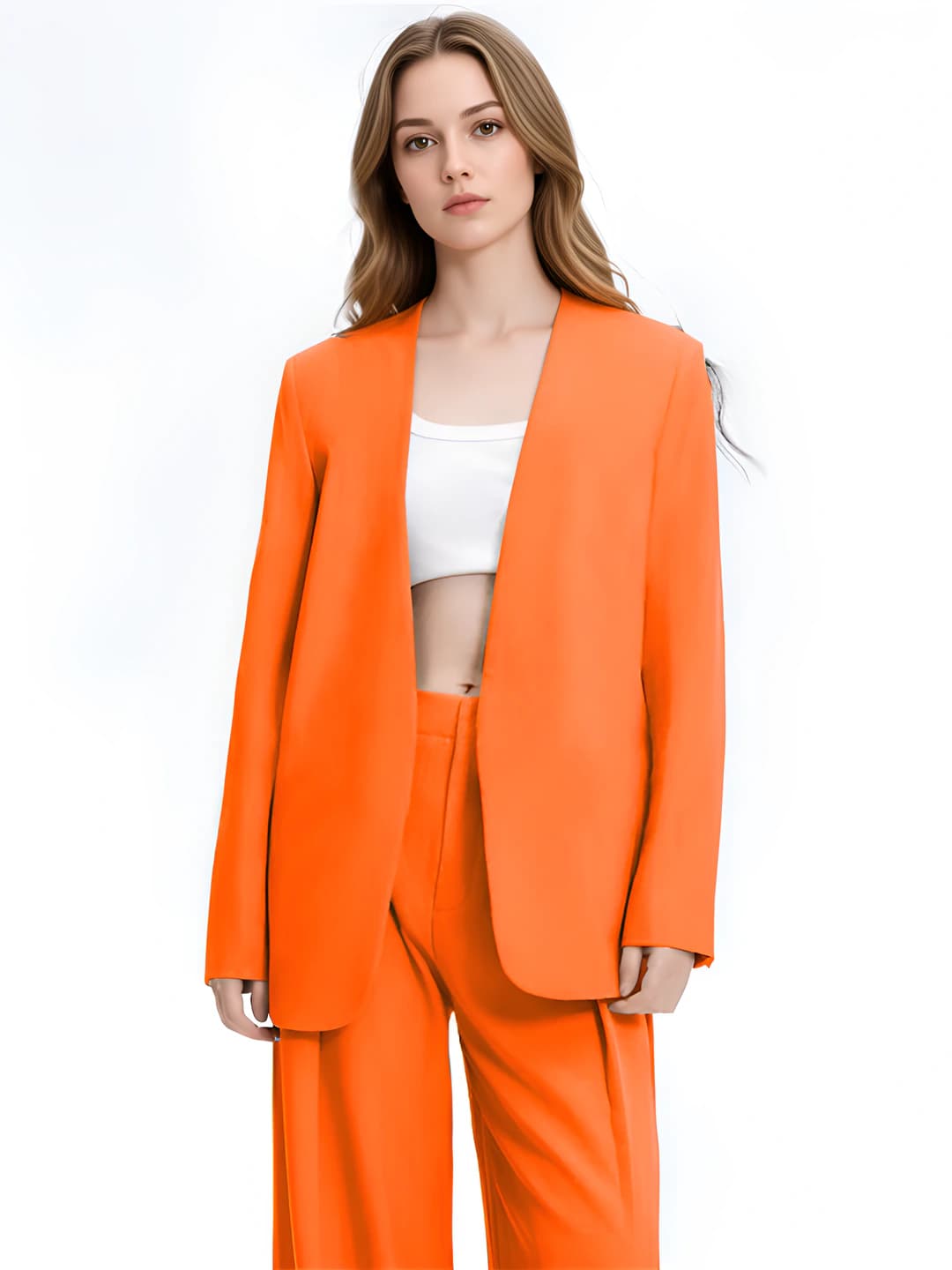 Orange-pink [pants+suit]
