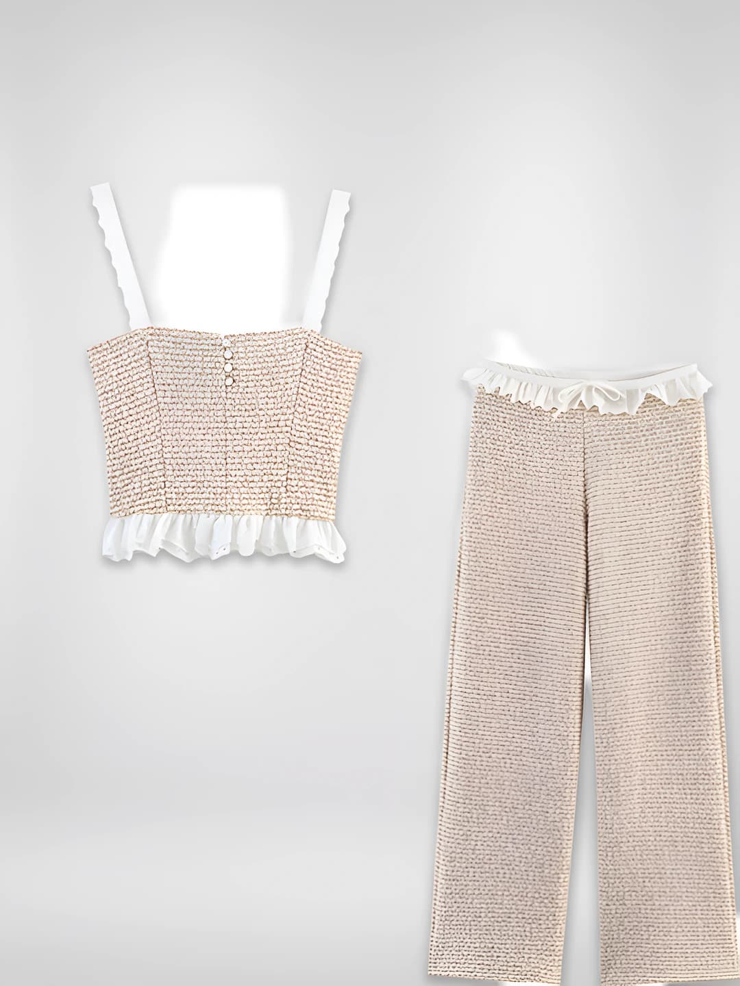 Women's casual set: 3D pattern cardigan and trousers, long sleeve, all-season