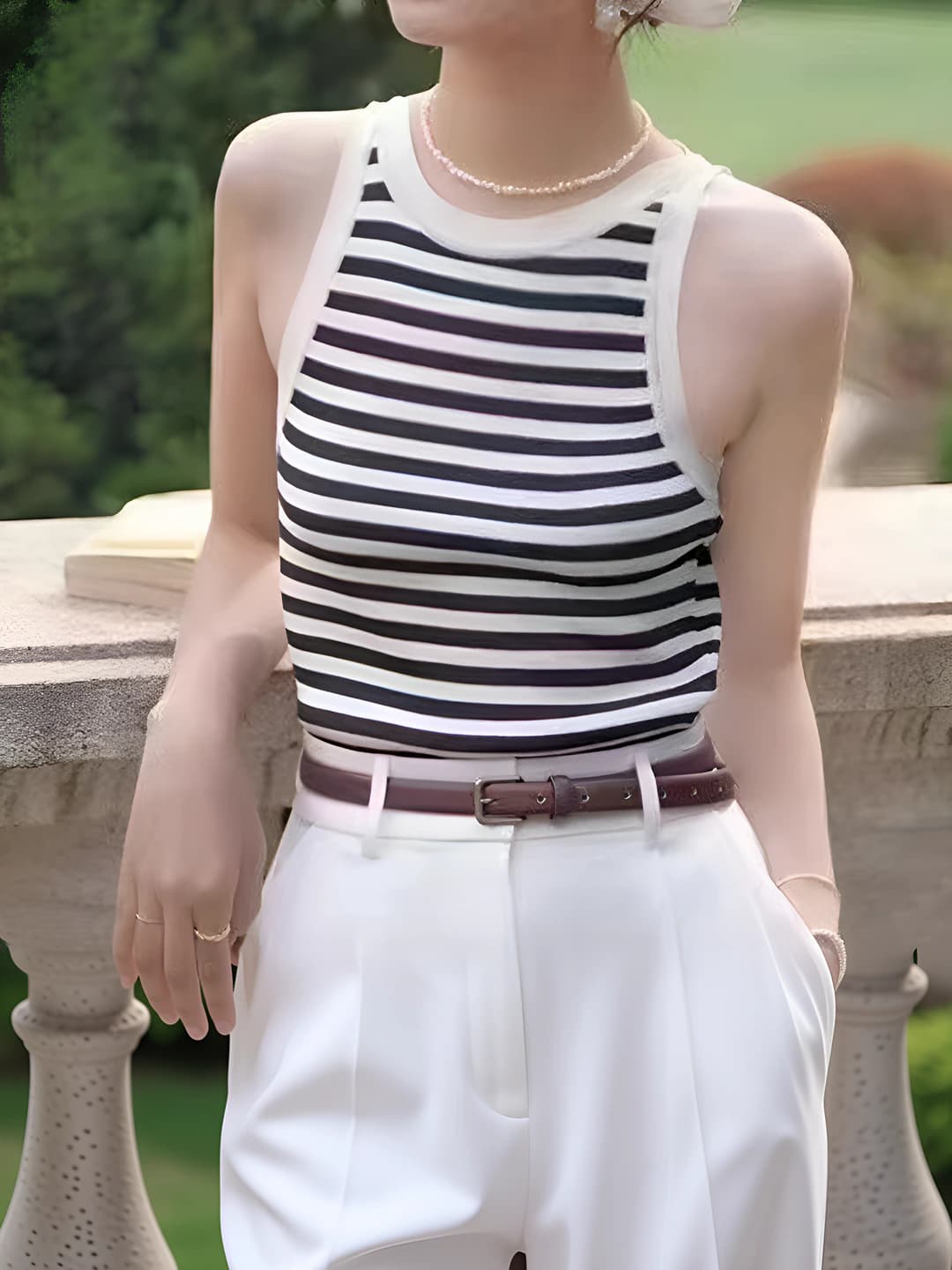 White earrings