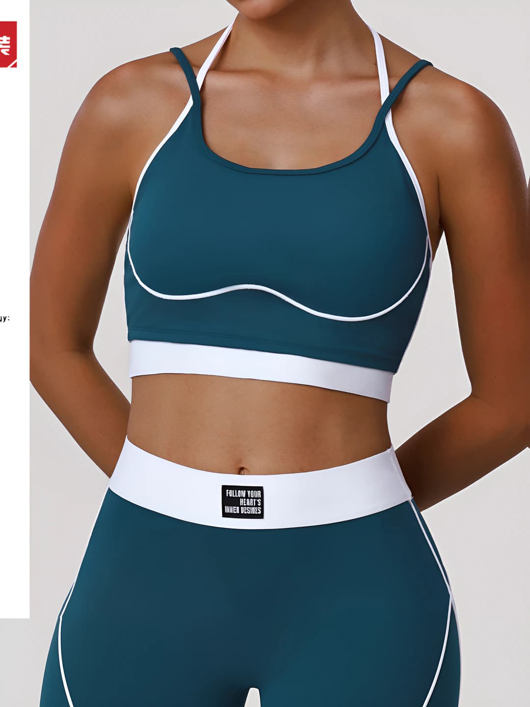 Women's sports bra: thin straps, support, running, training, yoga, tank top, with pads