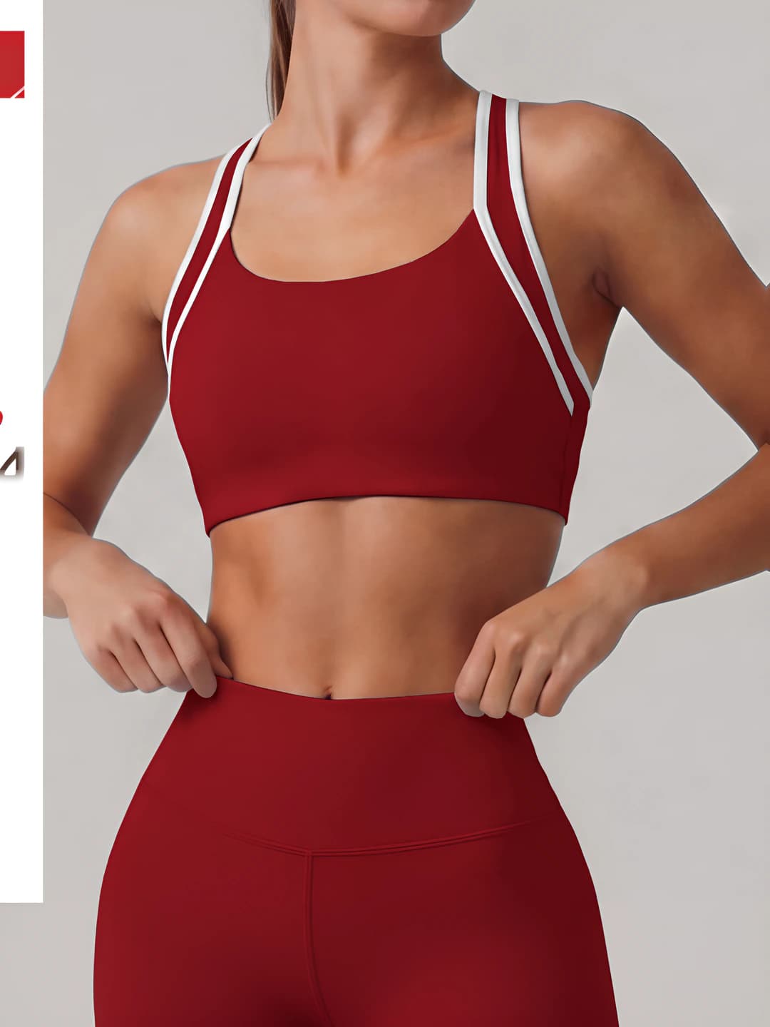 Women's sports bra, color-block, quick-dry, push-up, for sports and running