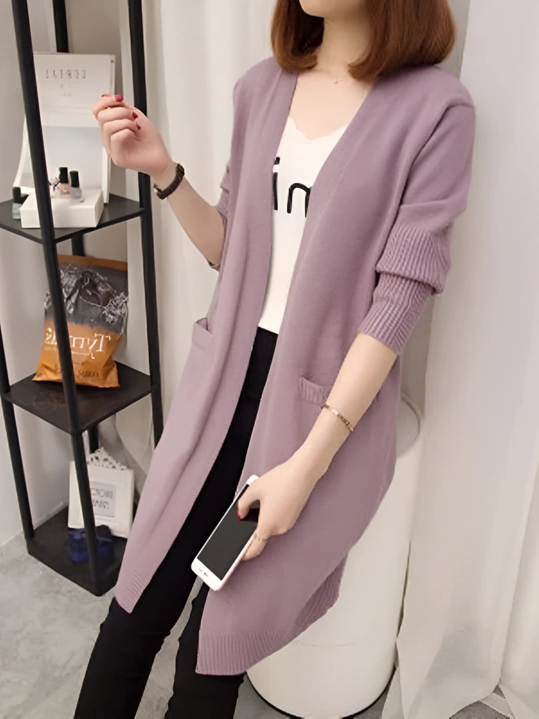 Light purple + sunflower fur collar