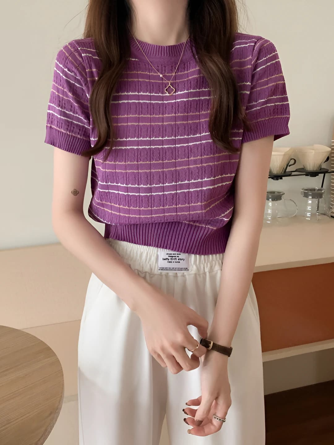 Purple floral + Light pink floral