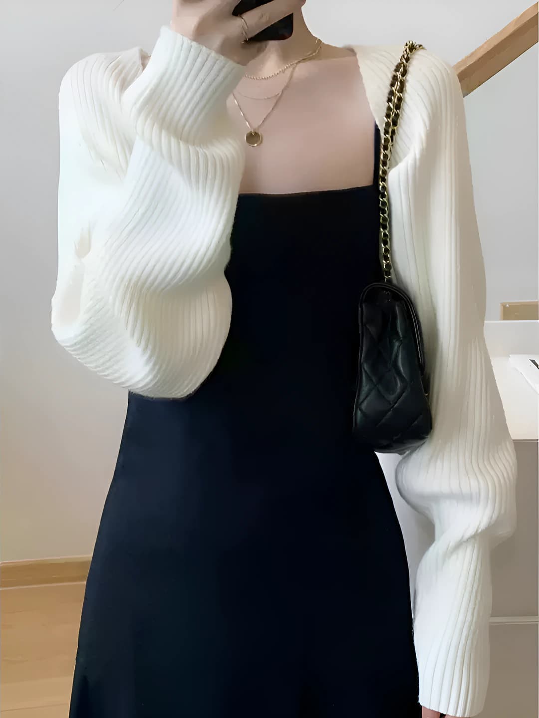 Women's autumn knit cardigan, V-neck, long sleeve, loose fit, solid colour, thin