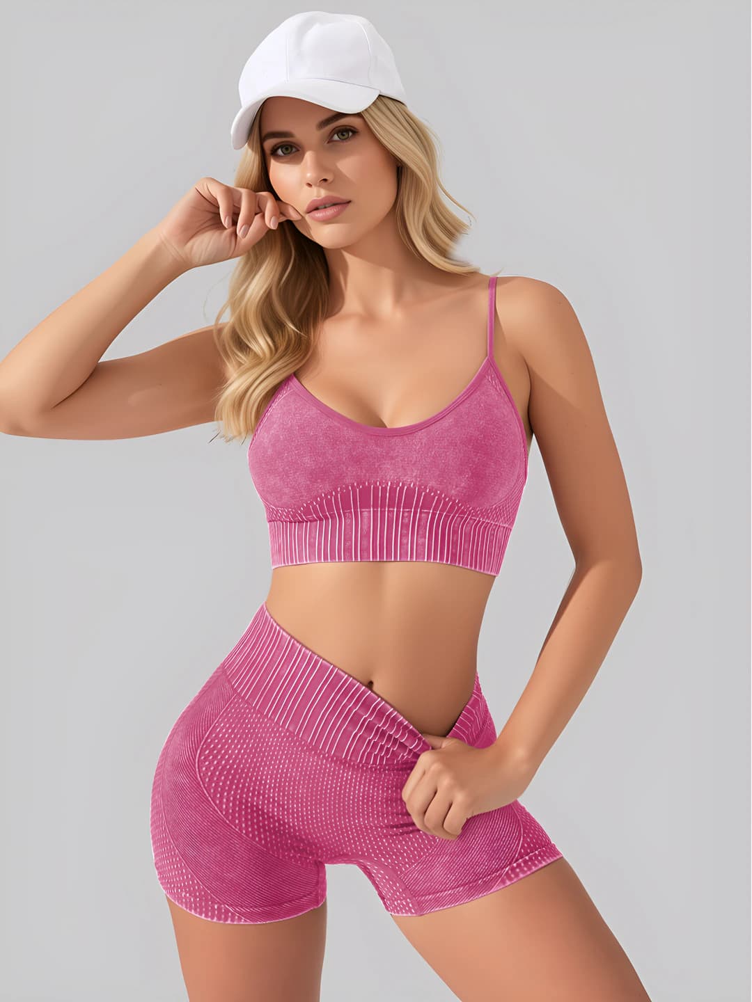 Washed rose red