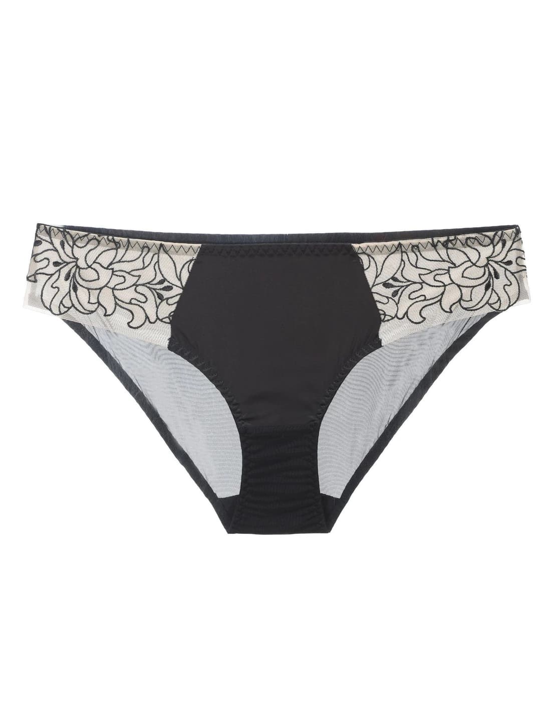 Women's French-style embroidered lace briefs, ultra-thin, breathable, pure cotton gusset, hip-lifting, low waist, floral pattern