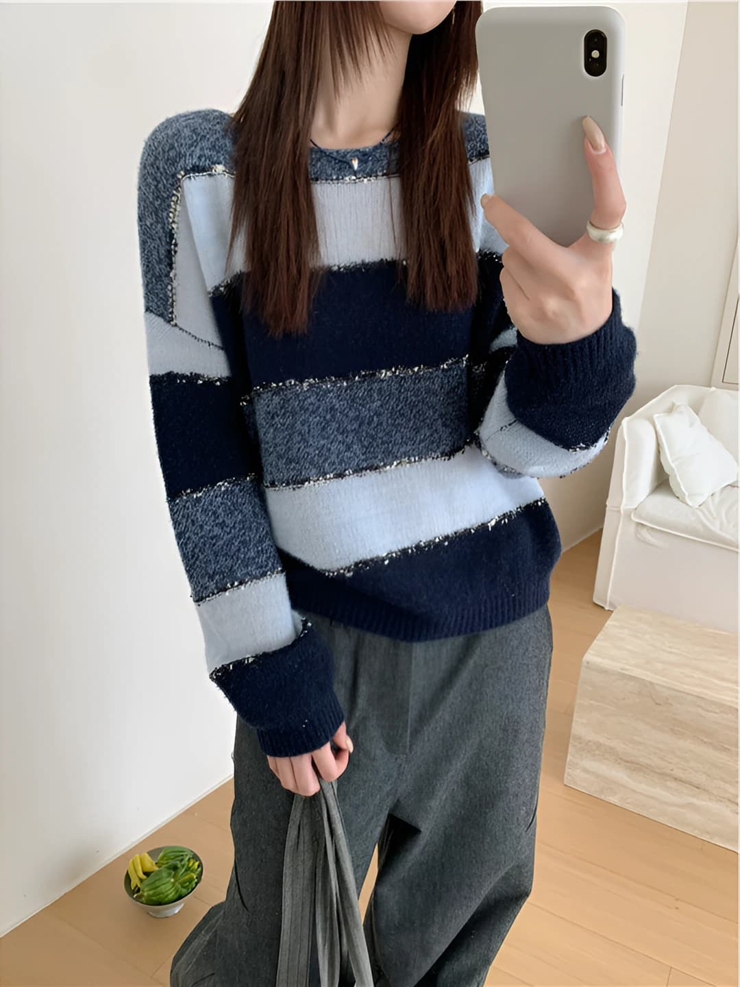 Women's wool sleeveless sweater 2026 autumn, crew neck, loose fit