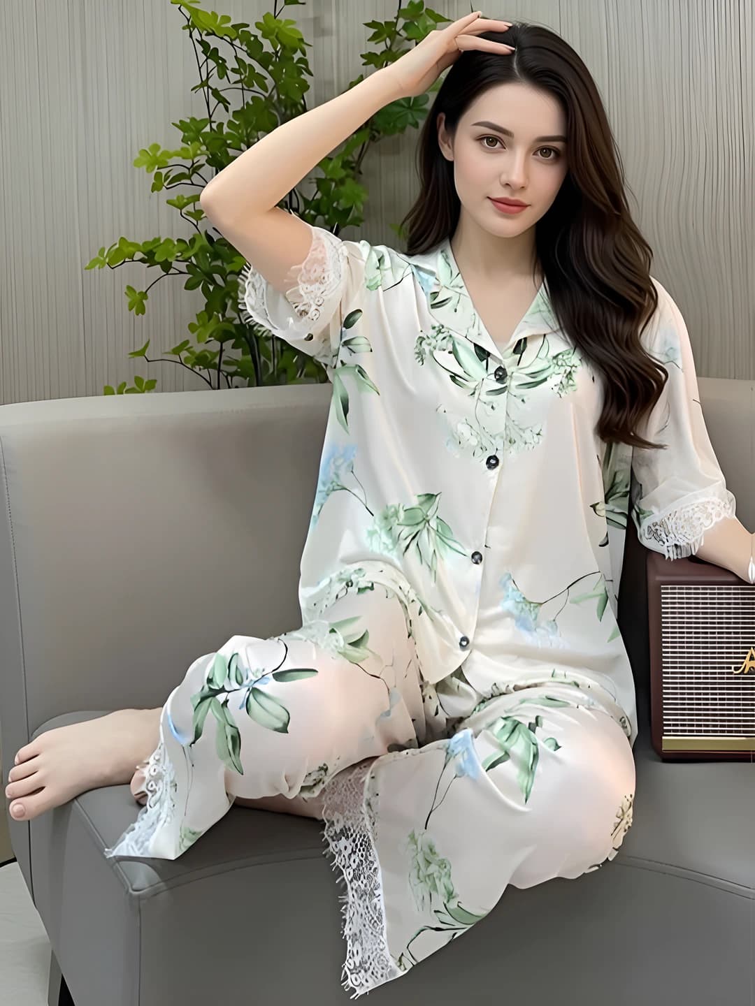 Lace Bamboo Leaf Four-Piece Set
