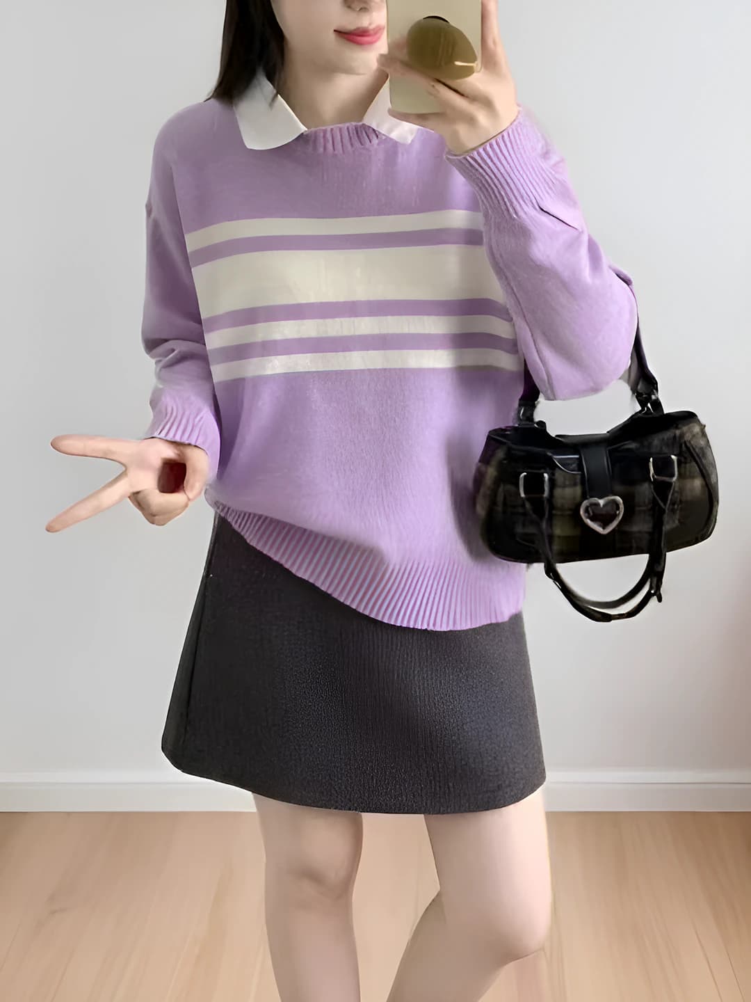 Purple floral + Light pink floral