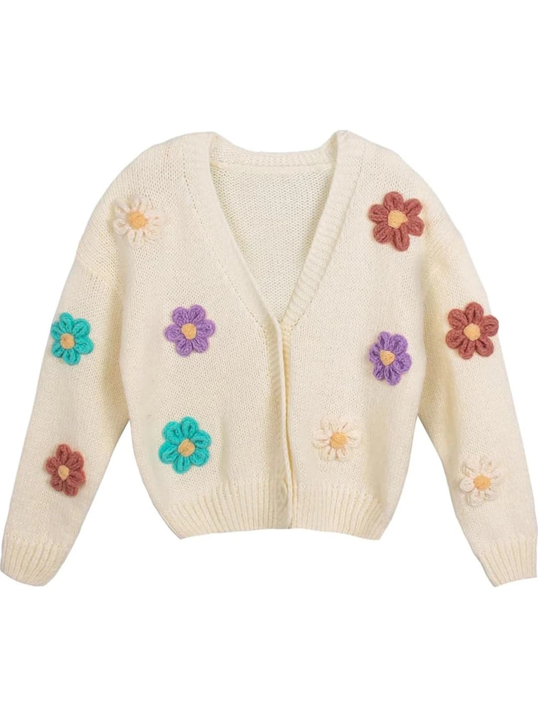 Four-color flowers - white
