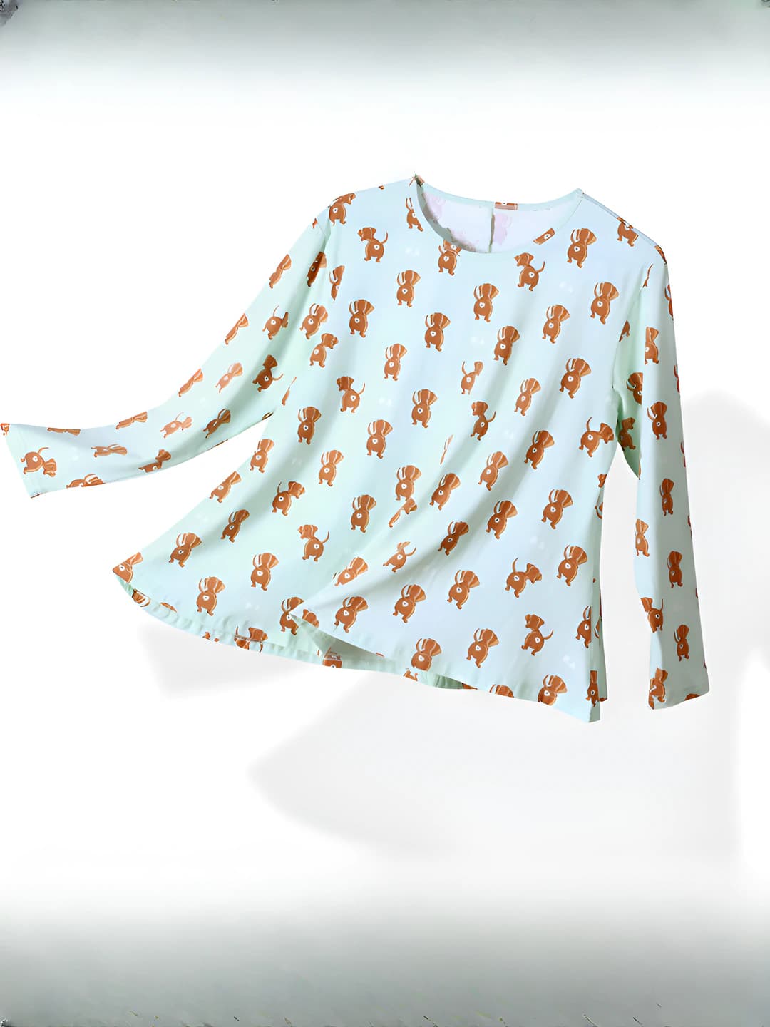 95% Cotton Small Dog Floral Large Swing Top