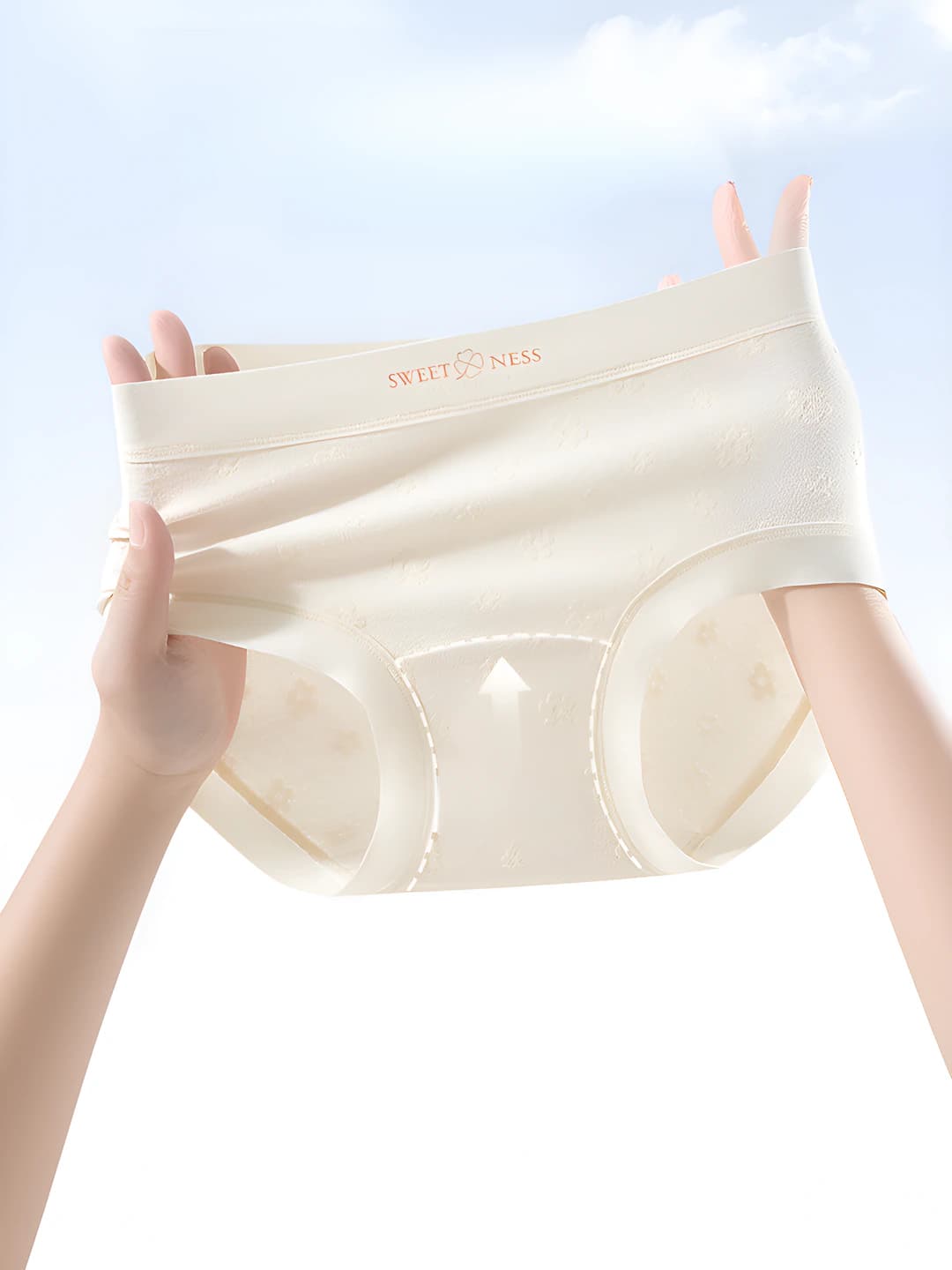 Women's Class A 100% cotton briefs, mid-waist, stretch, breathable, antibacterial, seamless, hip-lifting, solid colour, all-season