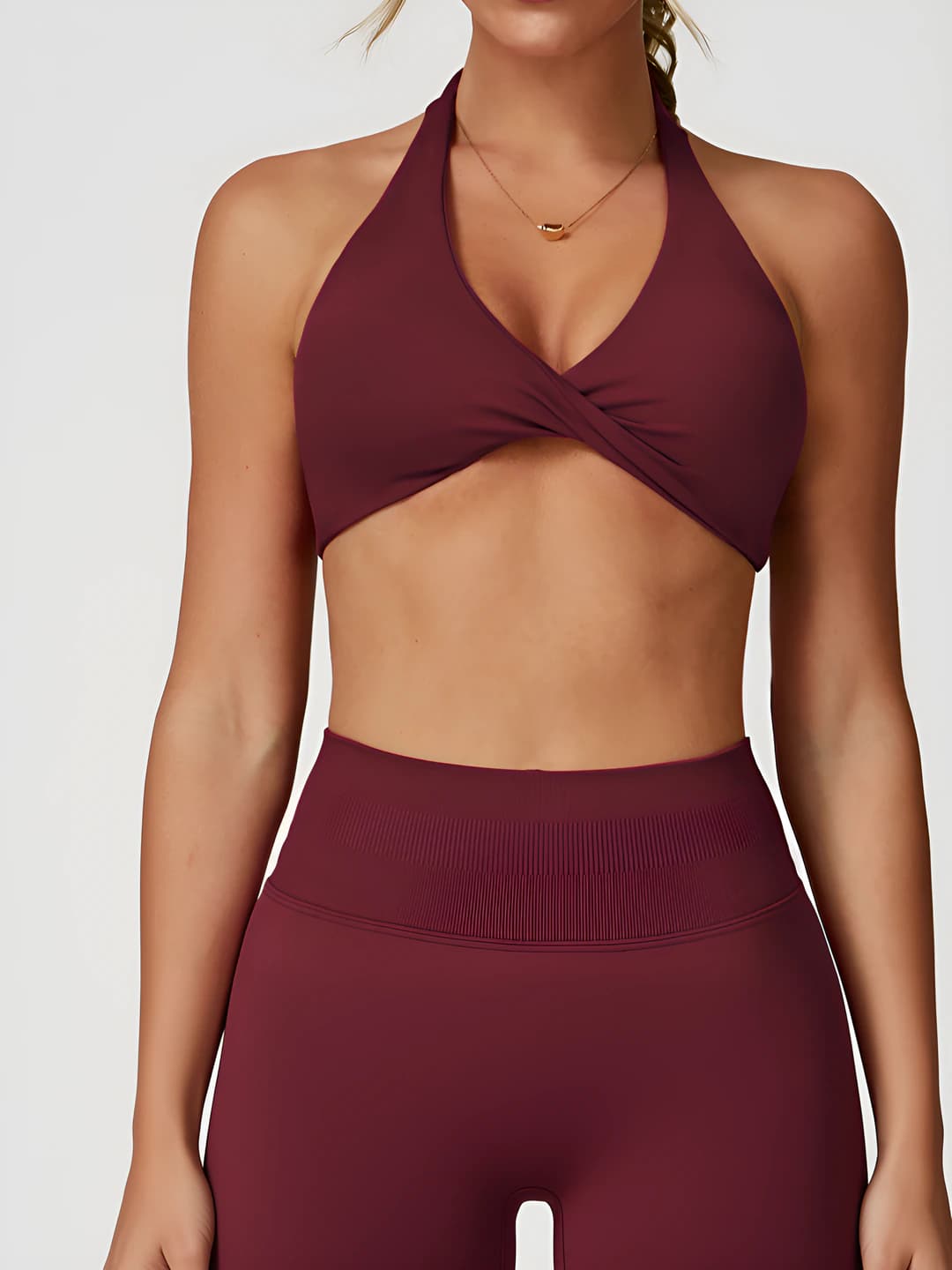 Women's sports halter top: breathable, set, for all seasons