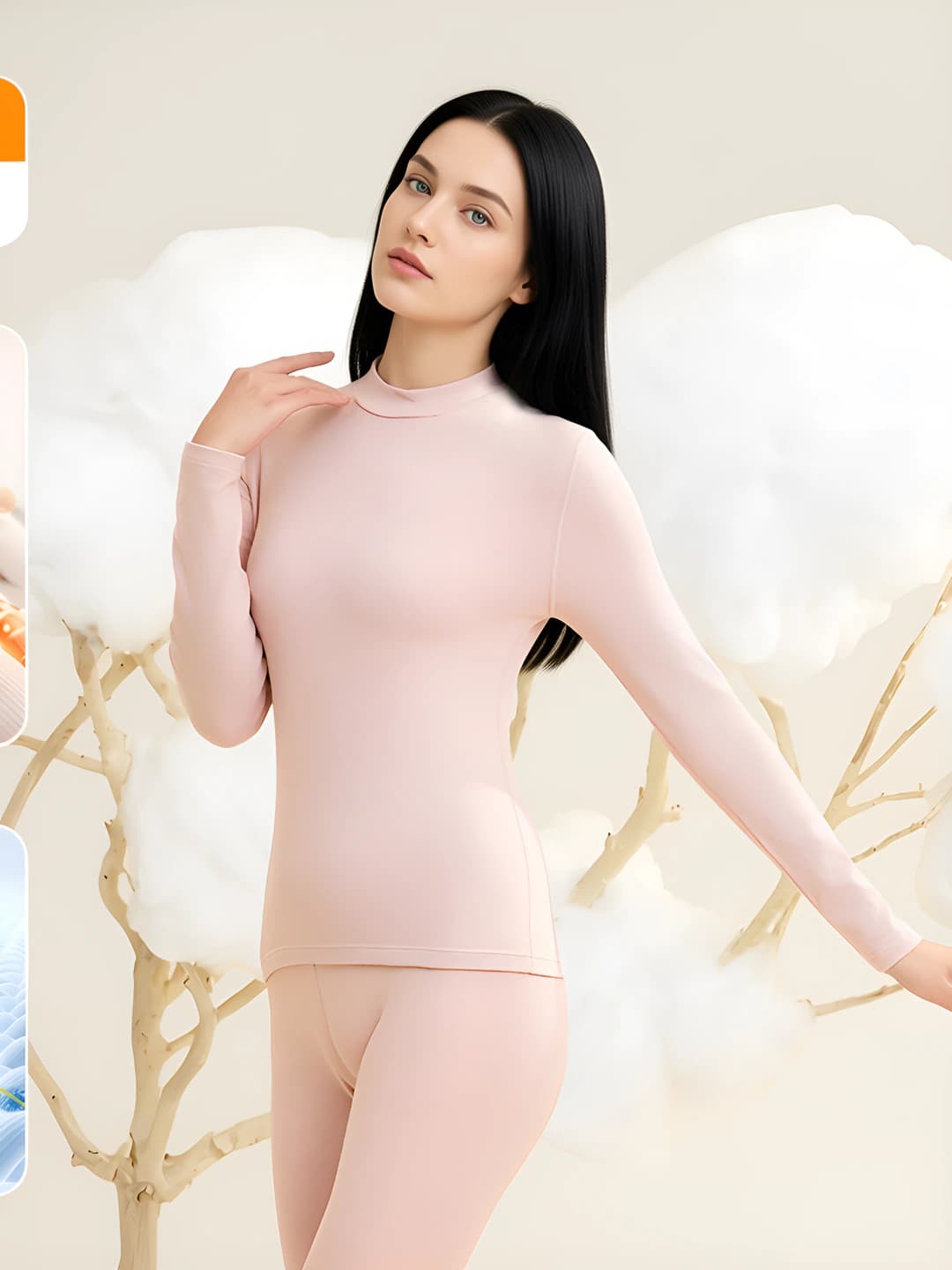 Mid neck set - Peach pink
