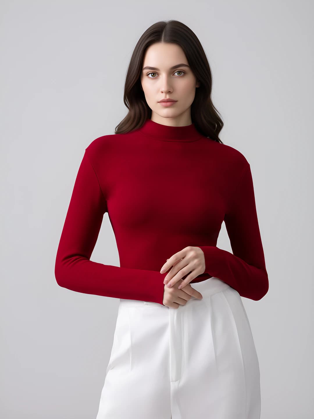 Yarim yuqori yaka - Cinnabar qizil