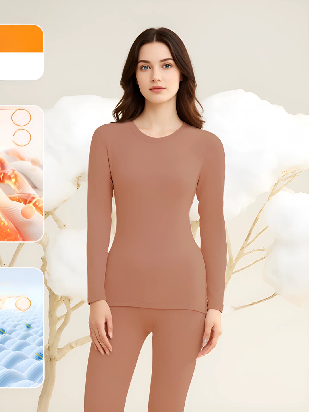 Round neck set - Cocoa