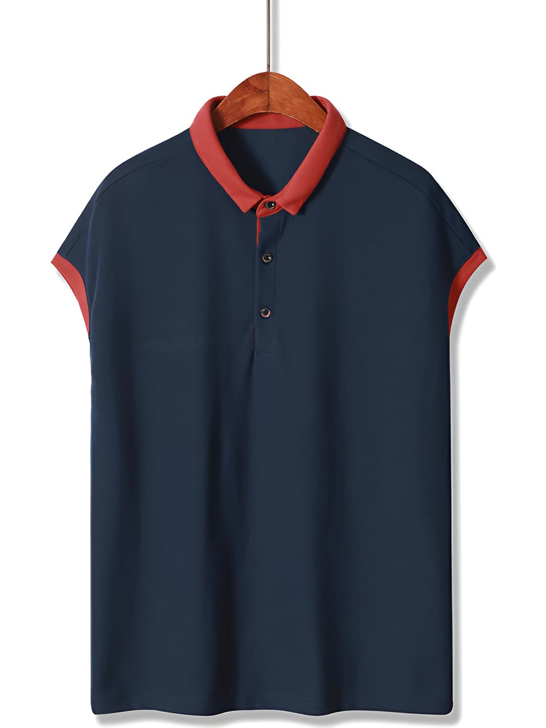 Women's summer plus size polo shirt, loose fit, breathable, short sleeve, polo collar, color block, cotton