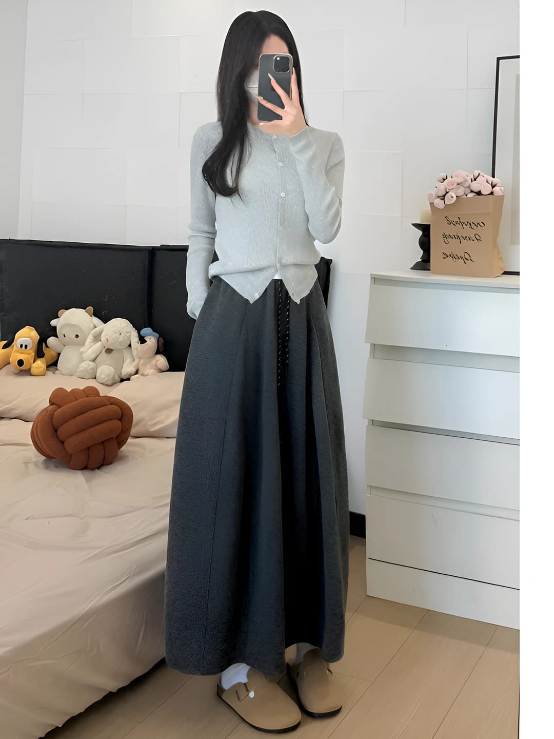 Dark grey / Rice pants / Regular