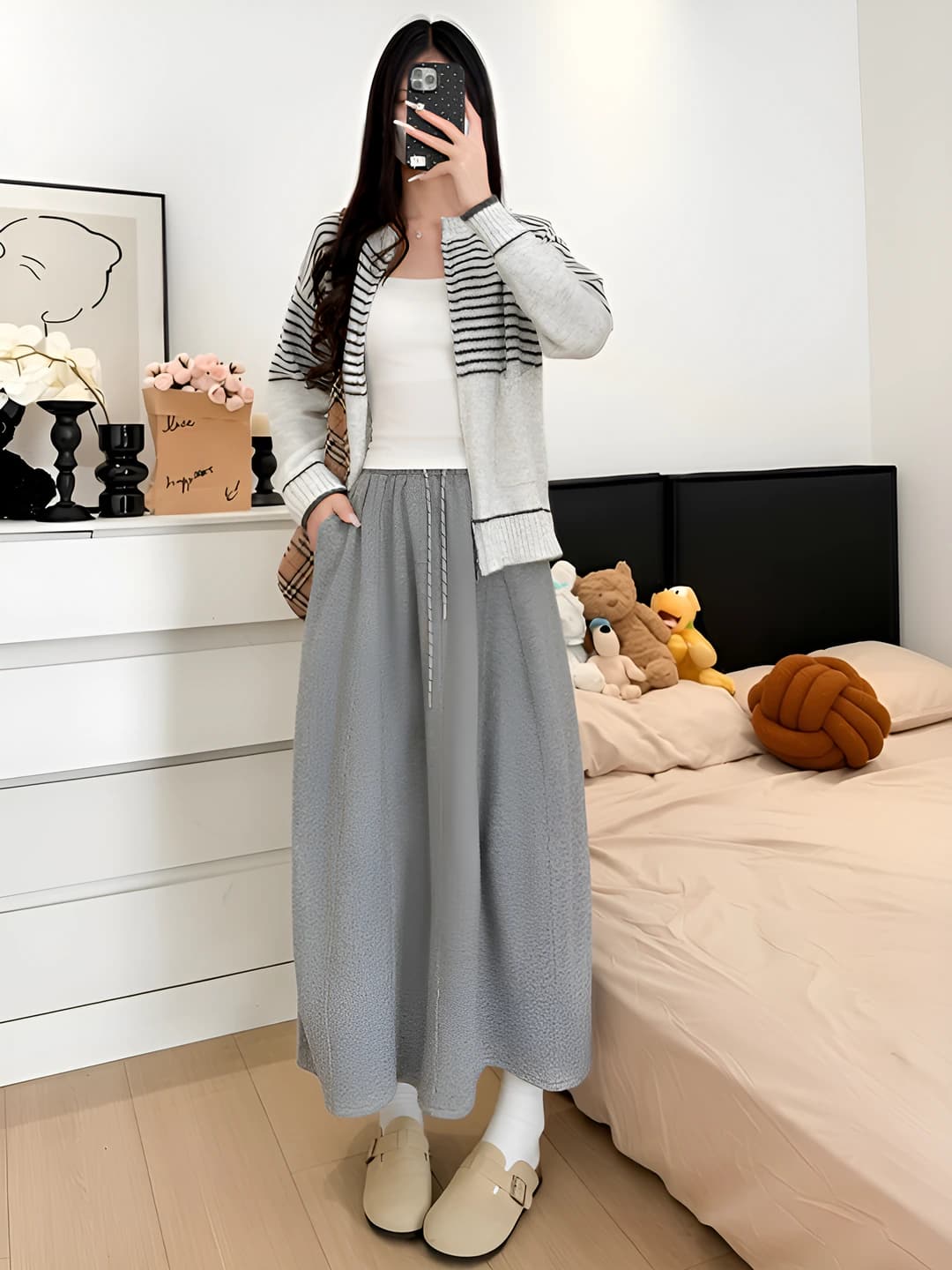 Light grey / Rice pants / Regular