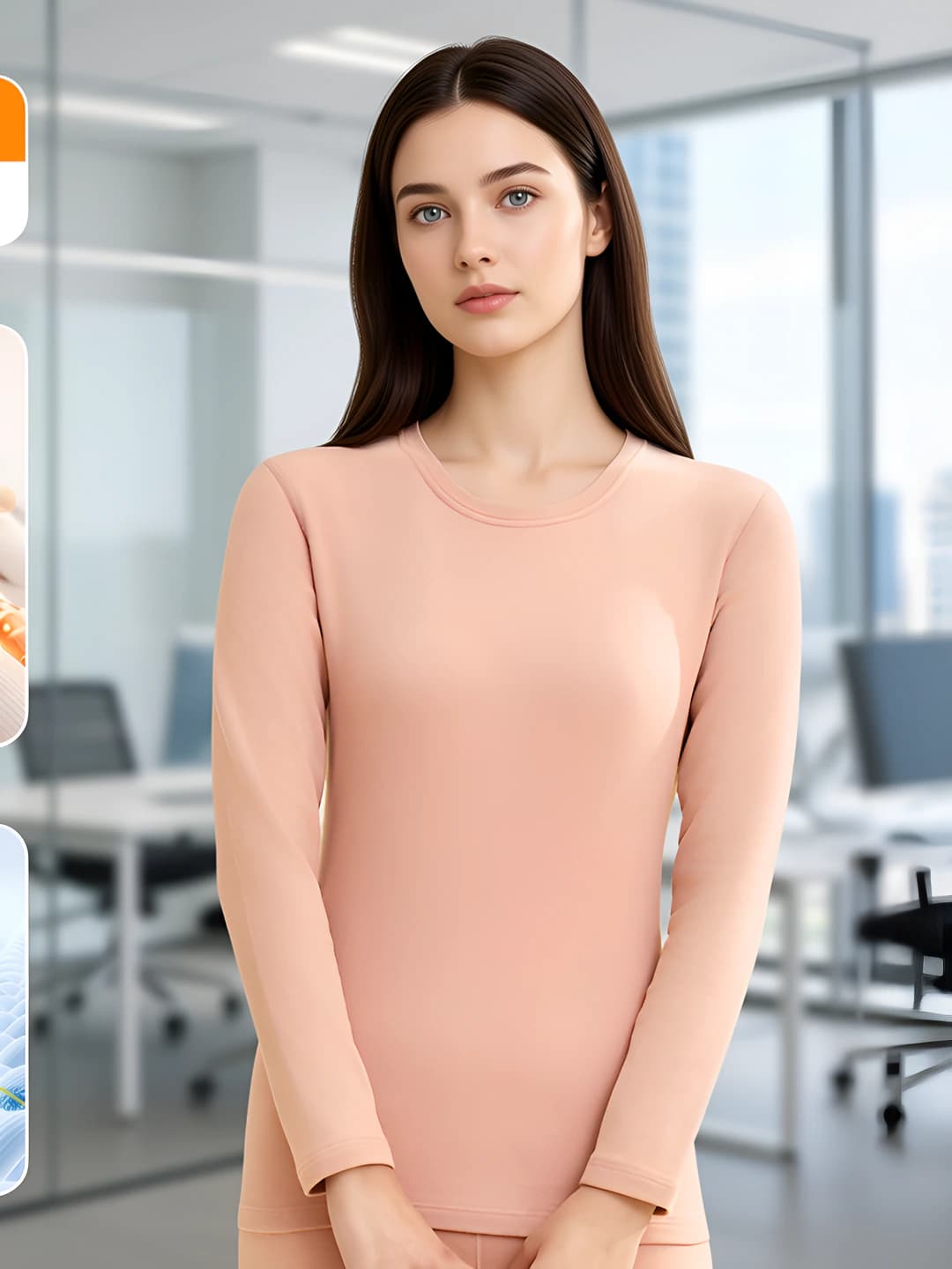 Yumaloq yugurishli yopiq kiyim - Pastel pushti