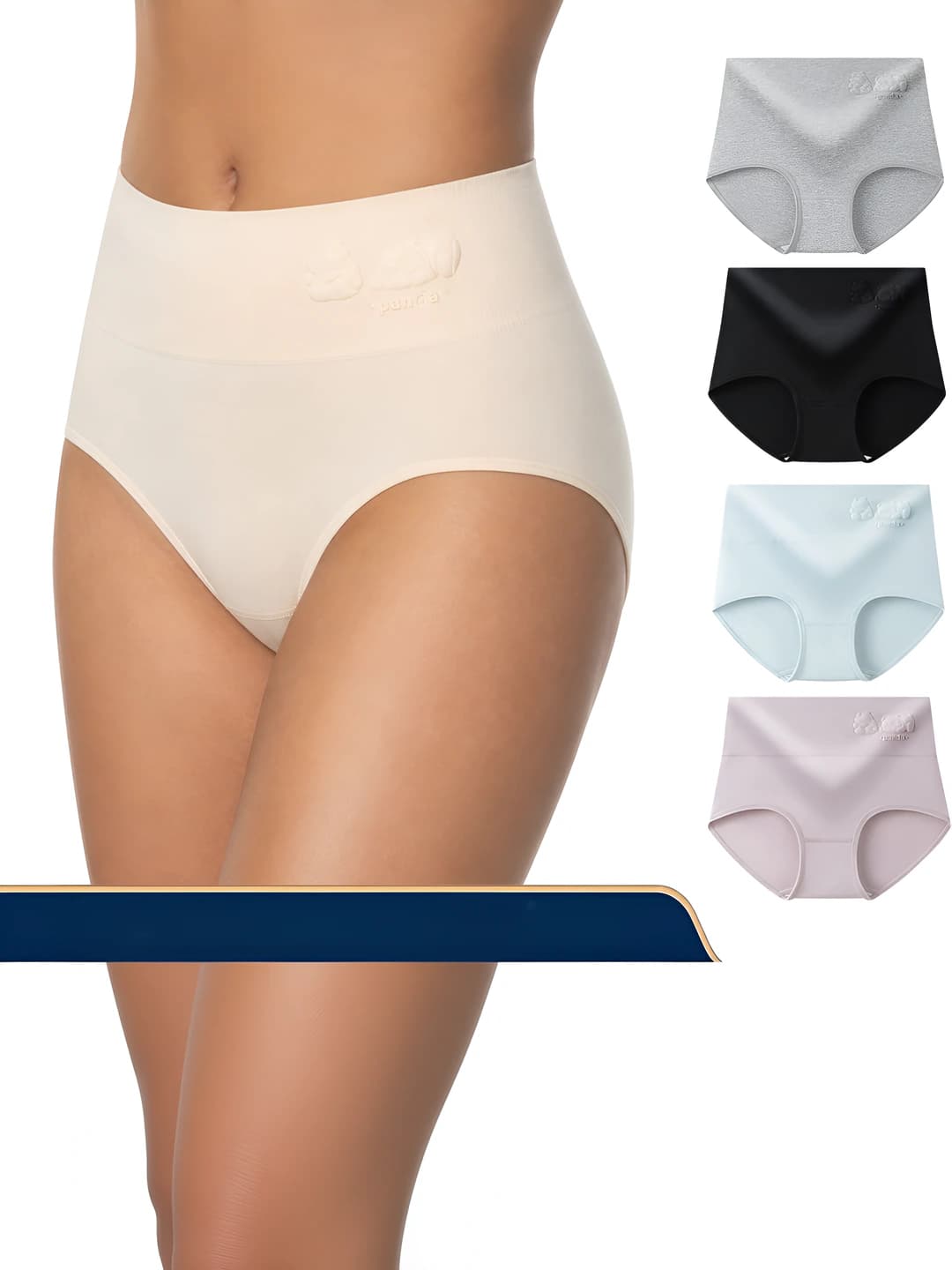 Women's high waist shapewear briefs in pure cotton with tummy control and hip-lifting, all-season