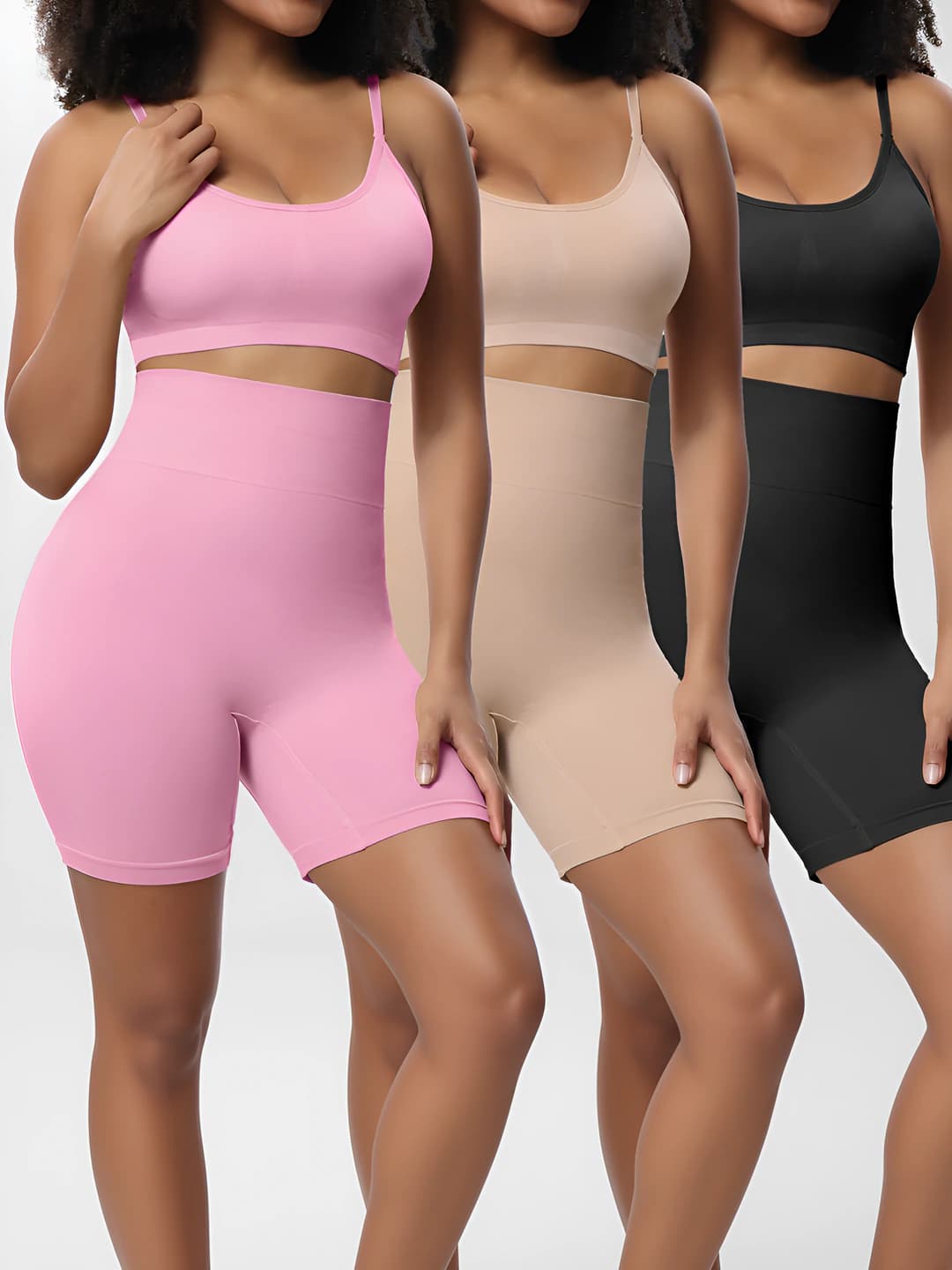 Women's shapewear set: sports bra and tummy control, hip-lifting underwear
