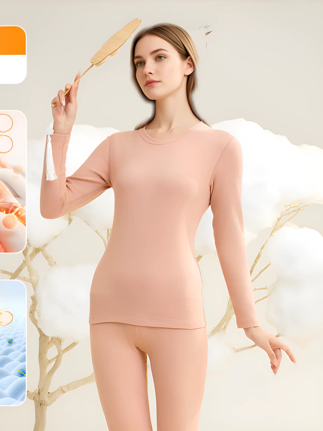 Crew Neck Women Waxy Pink