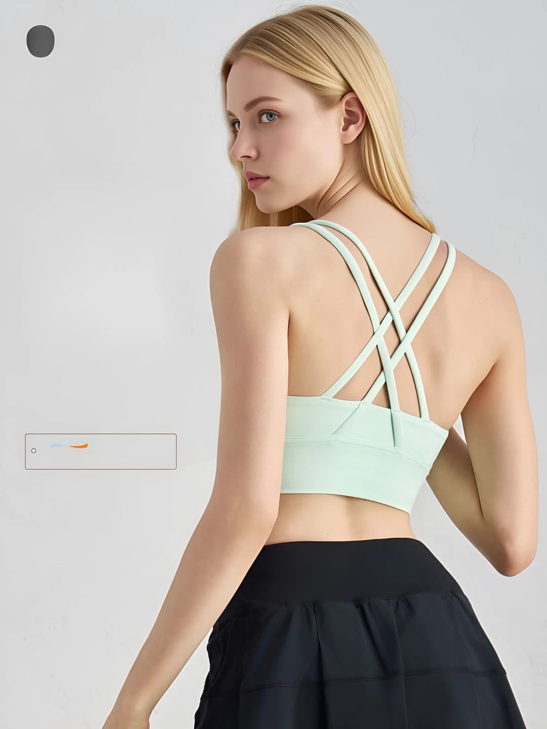Women's sports bra, summer thin, breathable, criss-cross back, underwear